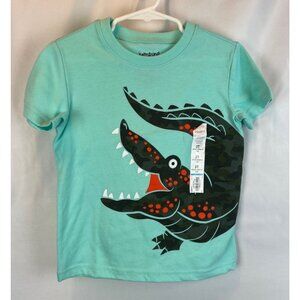 Jumping Beans Toddler Boys Teal Alligator Short Sleeve Tee T-shirt Size 3T